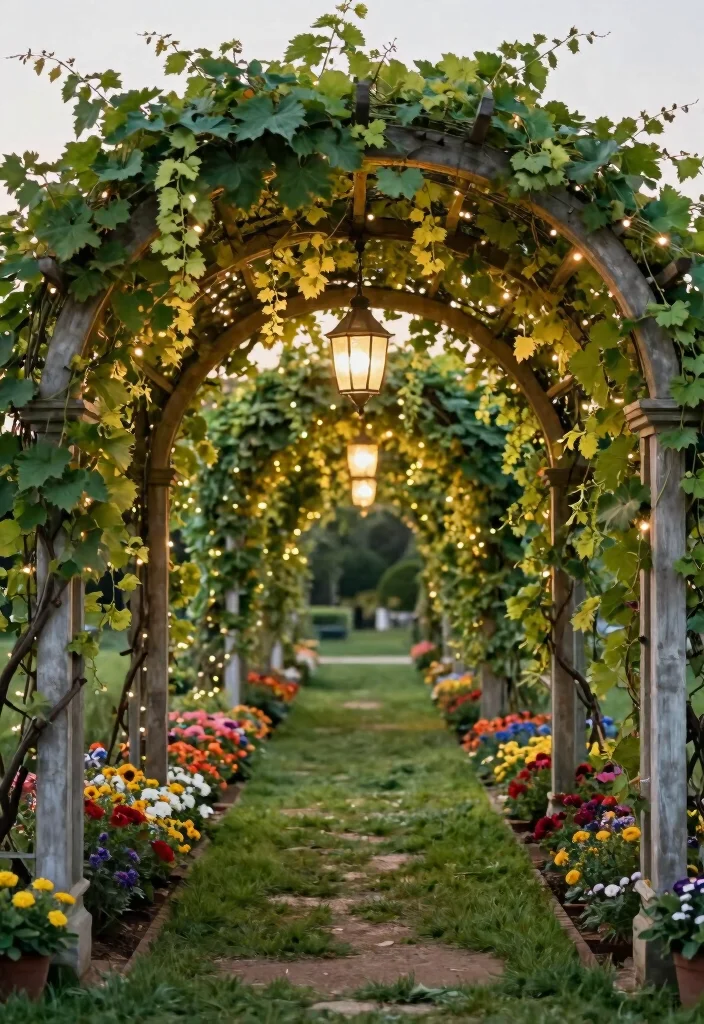 10 Grape Pergola Ideas for Shaded and Productive Gardens 8. Elegant Arbor Pergola 0
