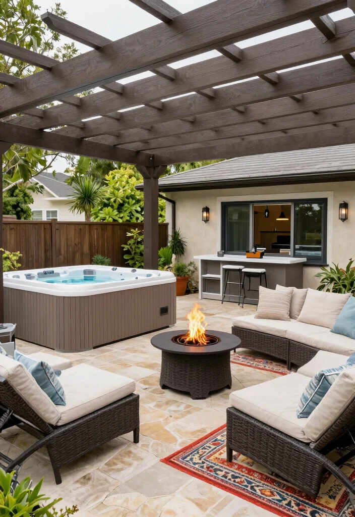 10 Hot Tub Pergola Ideas for Privacy and Weather Protection 100 10 Hot Tub Pergola Ideas for Privacy and Weather Protection 10. Multi Functional Outdoor Space 0