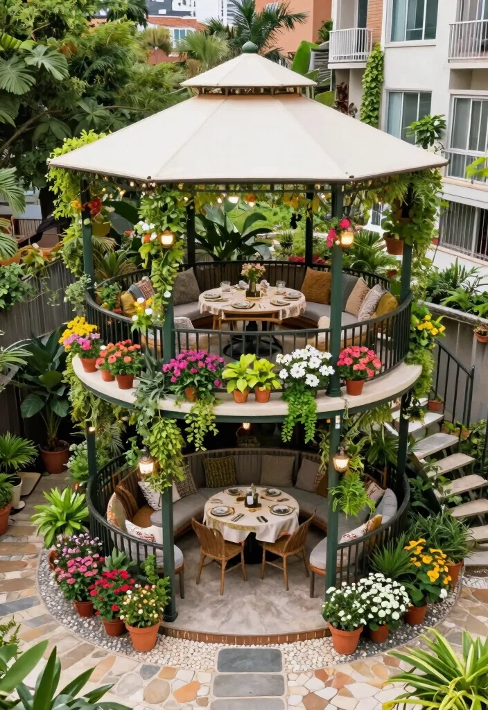 10 Outdoor Patio Gazebo Ideas for Shade and Entertaining 5. Multi Level Gazebo 0