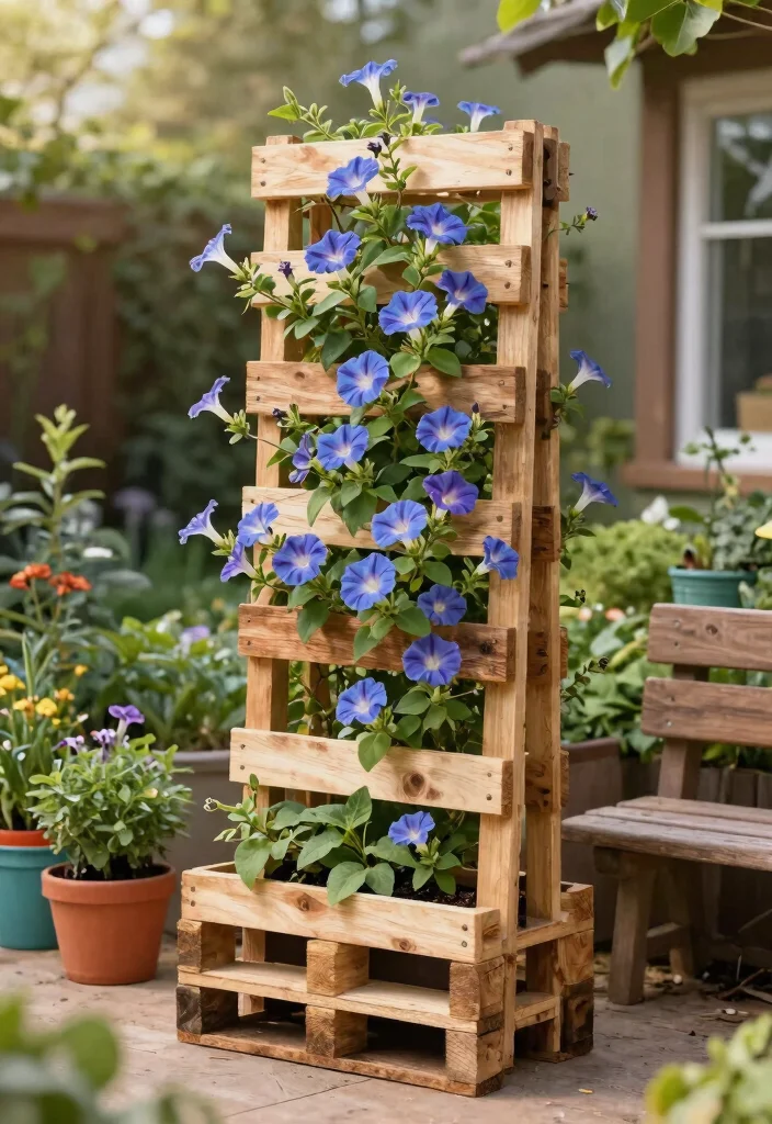 10 Outdoor Patio Trellis Ideas for Shade and Vertical Style 10. DIY Pallet Trellis 0