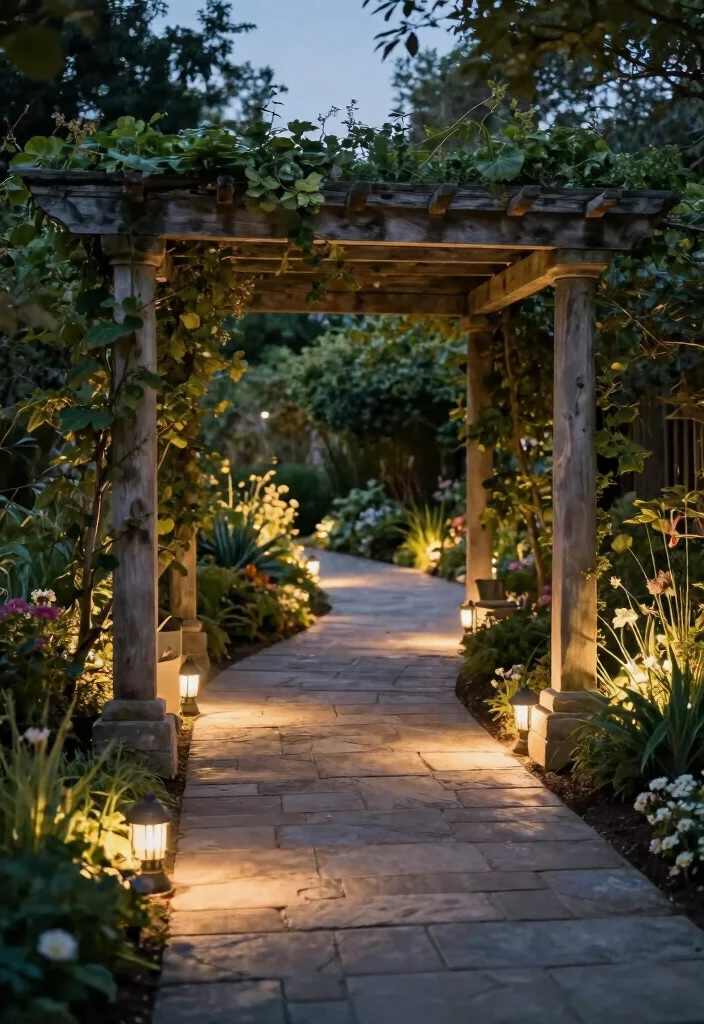 10 Pergola Lighting Ideas to Create a Cozy Nighttime Space 34 10 Pergola Lighting Ideas to Create a Cozy Nighttime Space 4. Ground Level Lighting 0