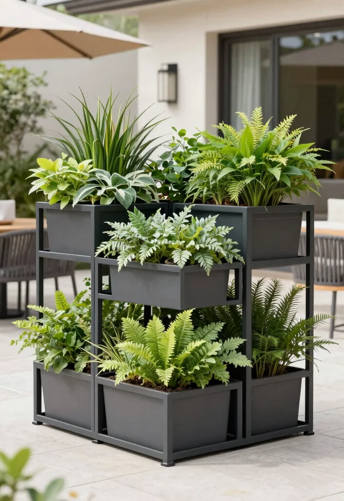 10 Planters With Trellis Ideas for Small Patios and Vertical Gardens 10. Modular Trellis Planter Systems 0