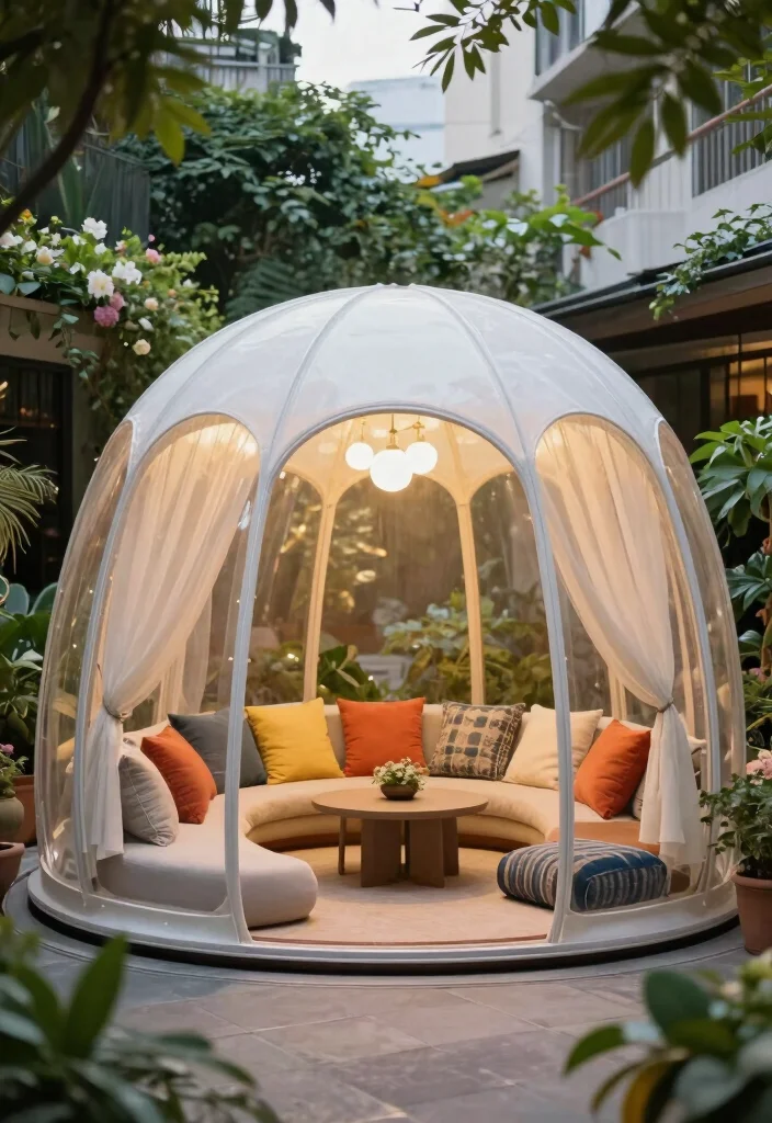 10 Pop Up Gazebo Ideas for Flexible Backyard Shade 9. Versatile Pop Up Shade Dome 0