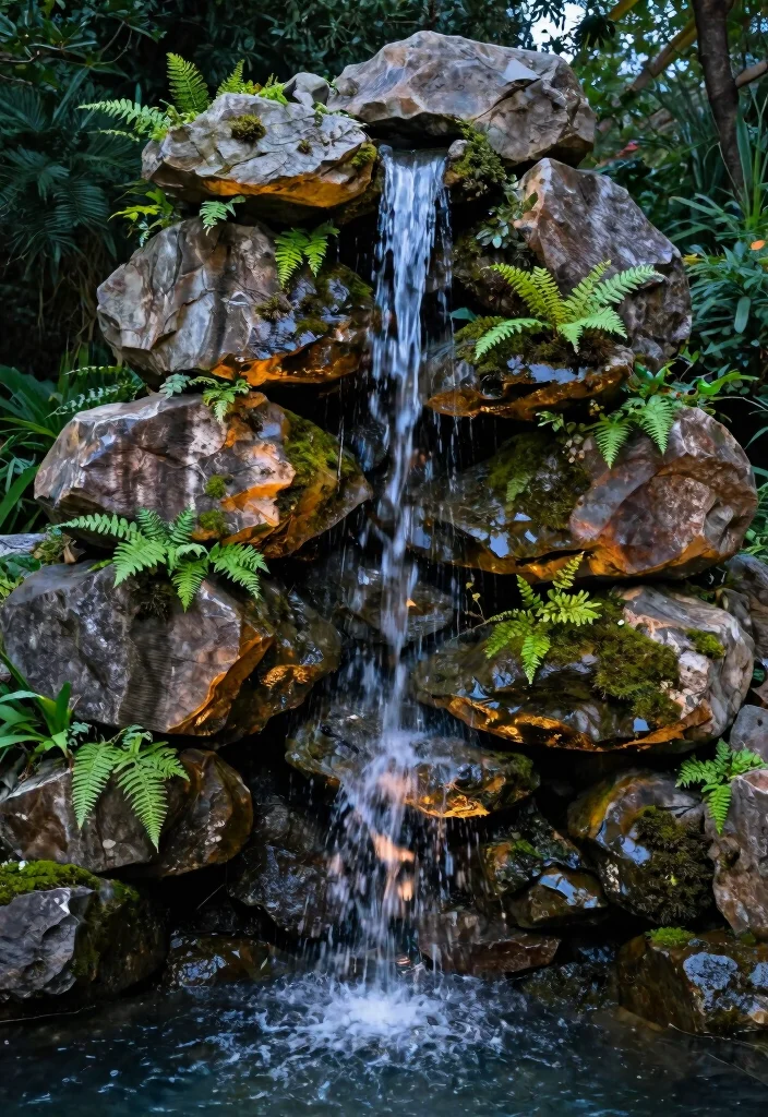 10 Rock Fountain Ideas for Natural Garden Water Features 4. Vertical Rock Fountain 0