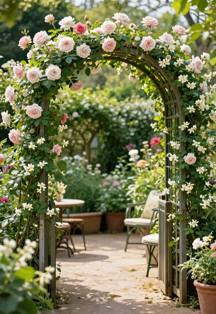 10 Round Trellis Ideas for Soft Garden Shapes and Climbing Plants 6. Round Arch Trellis 0