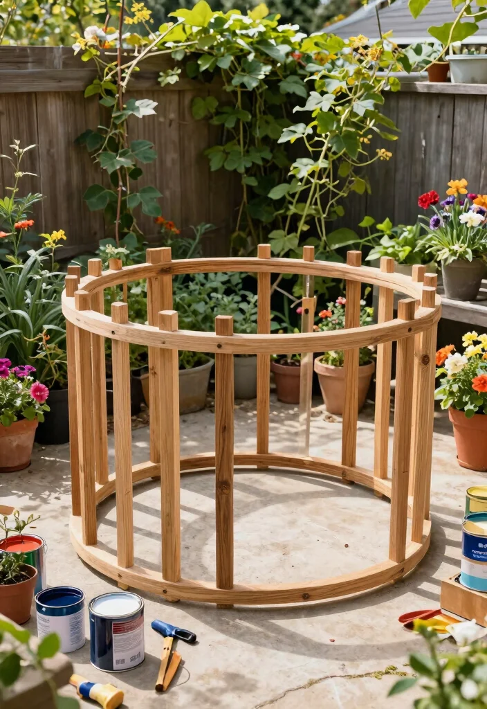 10 Round Trellis Ideas for Soft Garden Shapes and Climbing Plants 9. DIY Round Trellis 0