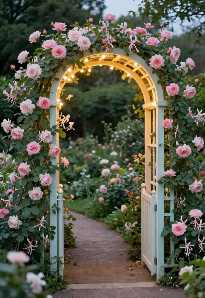 10 Wall Trellis Ideas for Climbing Flowers in Small Gardens 6. Archway Trellis 0