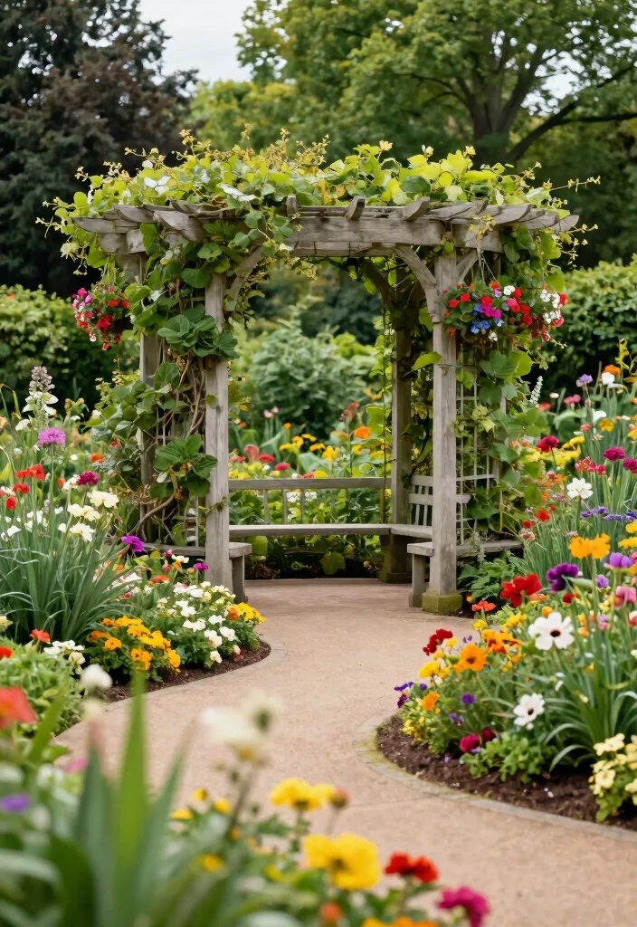 12 Backyard Pergola Patio Ideas With Gazebo Style Design 12. Pergola as a Garden Focal Point 0