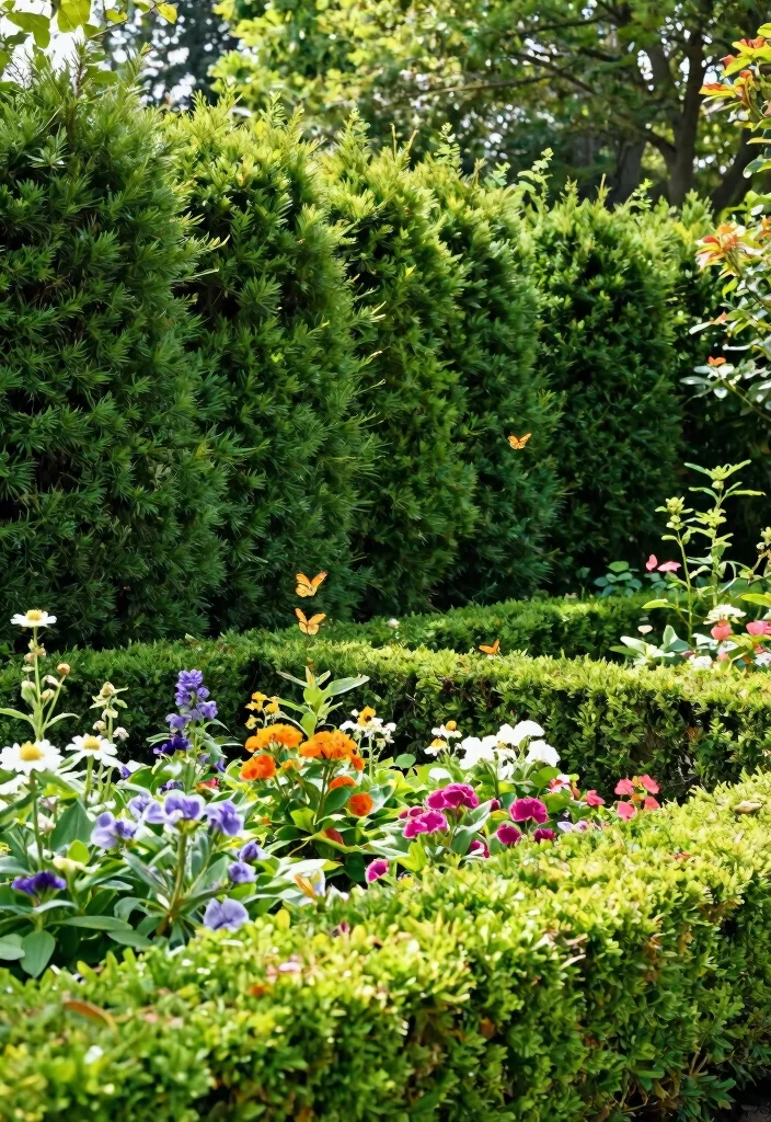 12 Cheap DIY Garden Fence Ideas That Actually Look Good 10. Living Fence with Hedges 0