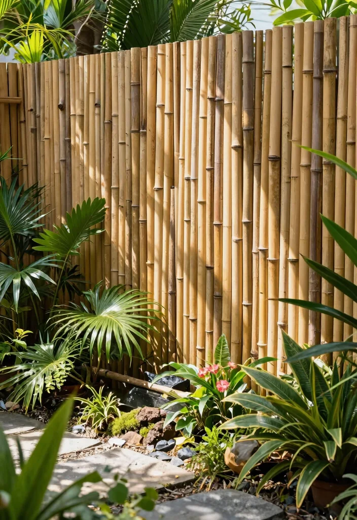 12 Cheap DIY Garden Fence Ideas That Actually Look Good 2. Bamboo Fencing 0