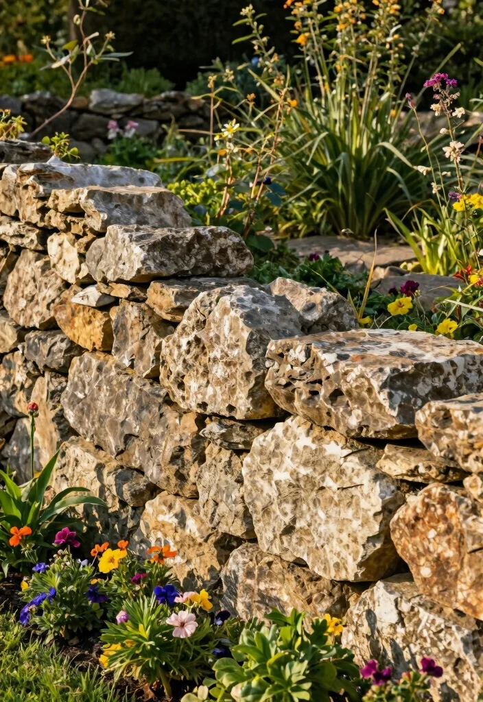 12 Cheap DIY Garden Fence Ideas That Actually Look Good 6. Stone Wall Fencing 0