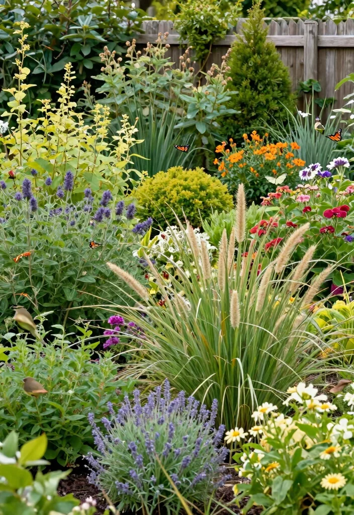 12 Fence Ideas With Plants for Natural Privacy and Soft Edges 12. Mixed Plant Boundary Gardens 0