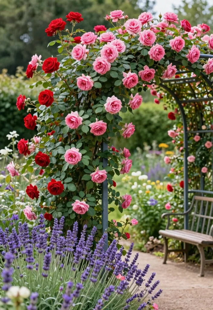 12 Fence Ideas With Plants for Natural Privacy and Soft Edges 7. Metal Trellises with Climbing Roses 0