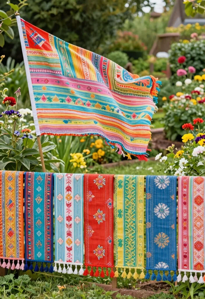 12 Garden Fence Ideas for Privacy Using Practical Materials 6. Creative Fabric Fences 0