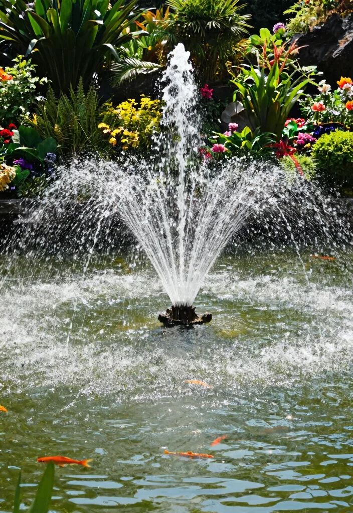 12 Outdoor Fountain Ideas to Add Sound and Movement 5. Pond Fountain 0