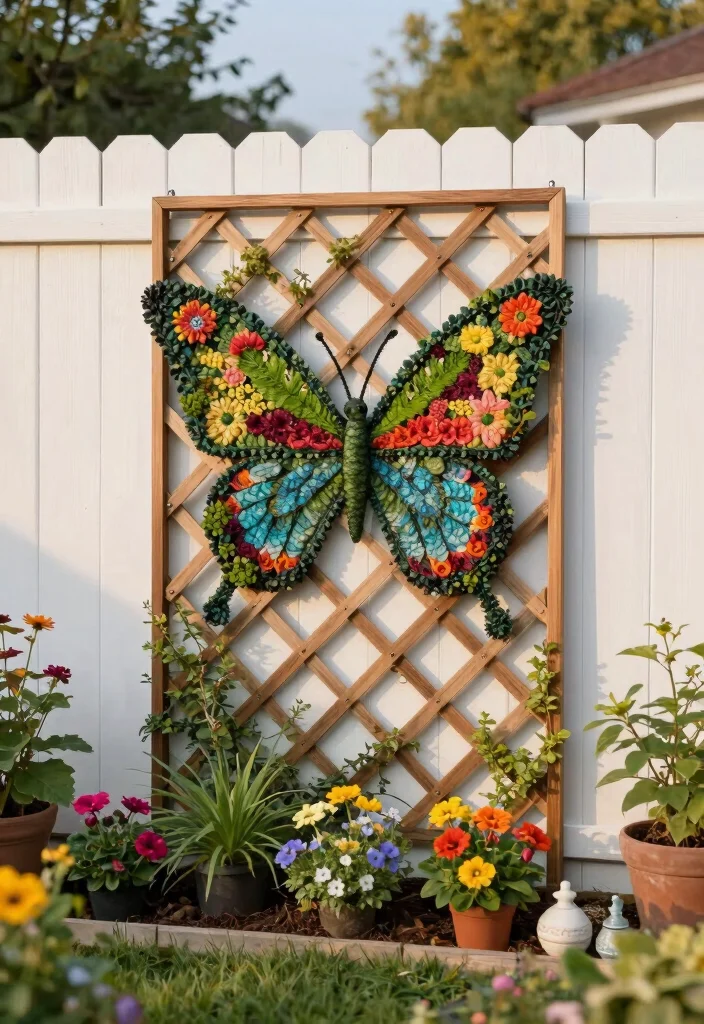 12 Unique Trellis Ideas to Add Character to Your Garden Space 6. Trellis Wall Art 0