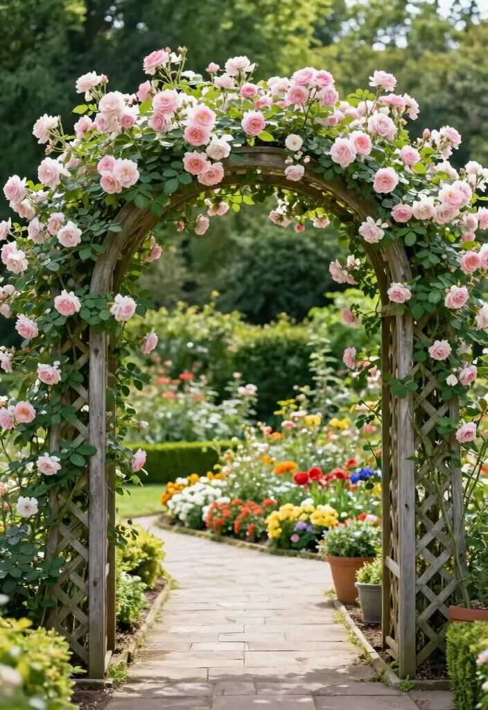 12 Unique Trellis Ideas to Add Character to Your Garden Space 7. Arched Lattice Trellis 0