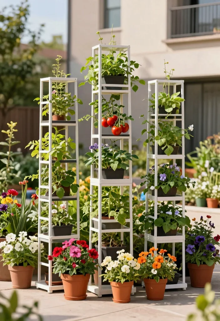 12 Unique Trellis Ideas to Add Character to Your Garden Space 8. Stackable Vertical Trellis 0