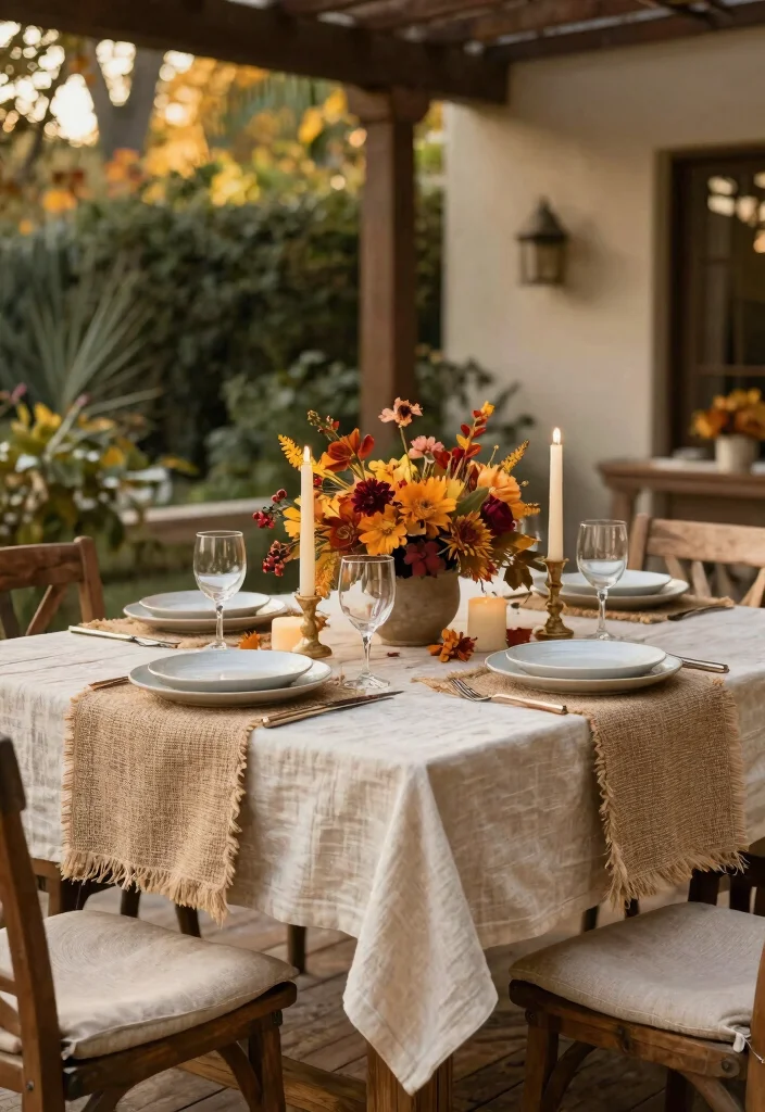 10 Covered Patio Styling Ideas for Every Season (Get Inspired for Fall!) 3 10 Covered Patio Styling Ideas for Every Season (Get Inspired for Fall!) 3. Textured Table Settings