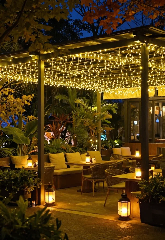 10 Covered Patio Styling Ideas for Every Season (Get Inspired for Fall!) 4 10 Covered Patio Styling Ideas for Every Season (Get Inspired for Fall!) 4. Twinkling Lights