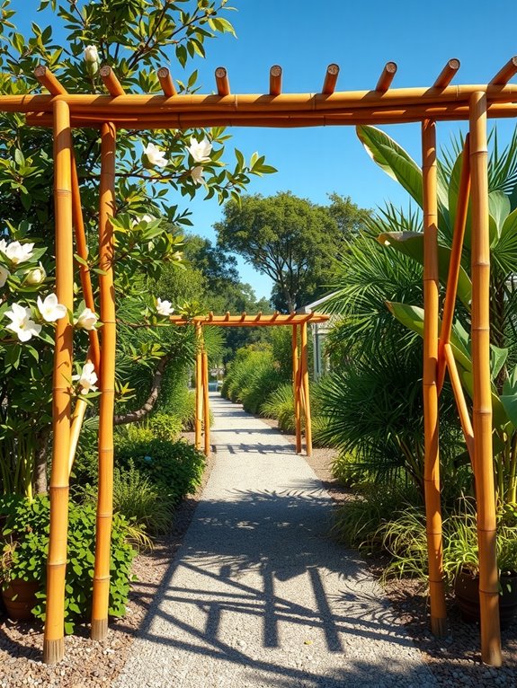 a frame bamboo trellis under50