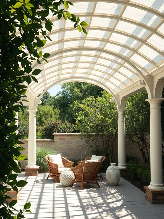 What Is a Pergola and How to Use One in Your Outdoor Space 6 arched pergolas with plants