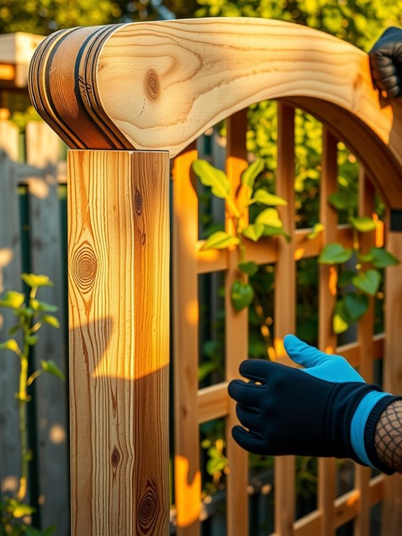 arching t post trellis assembly steps
