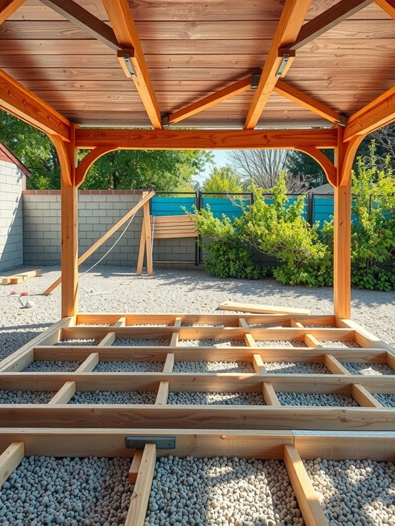 build level cedar floor frame