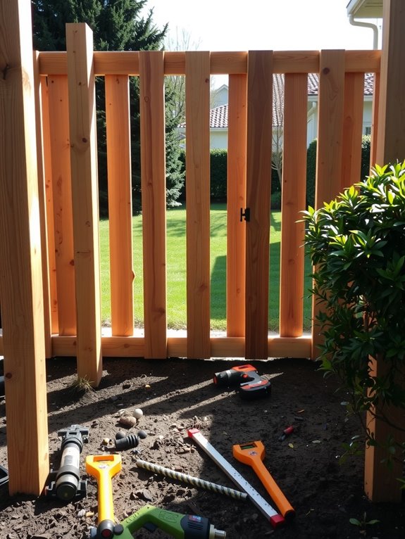 cedar panels spacing gates