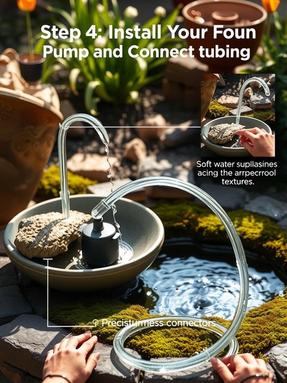 center pump connect tubing securely