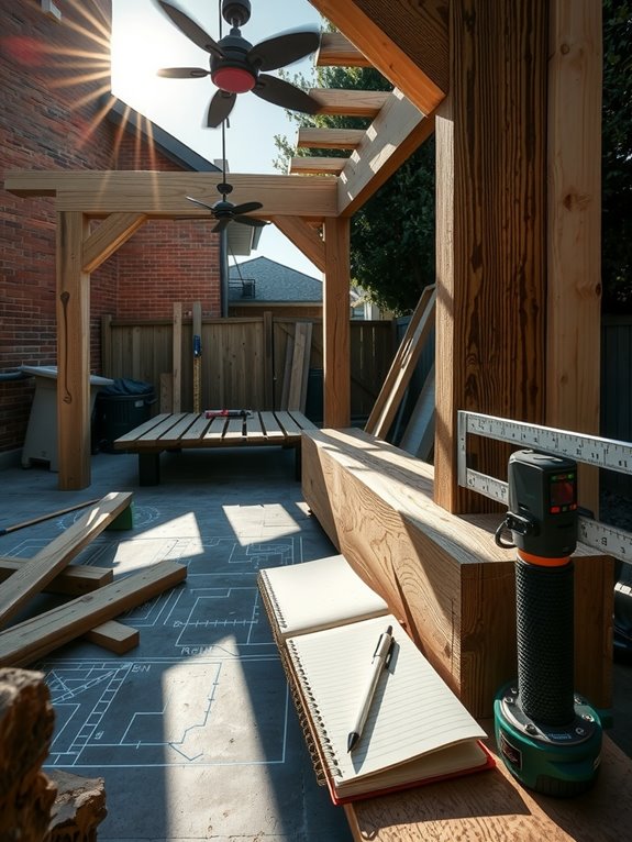 design pergola measure plan placement