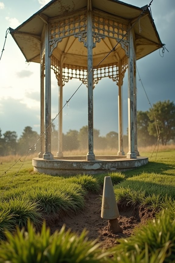 Will Your Gazebo Blow Away? 10 drive stakes into ground for gazebo stability