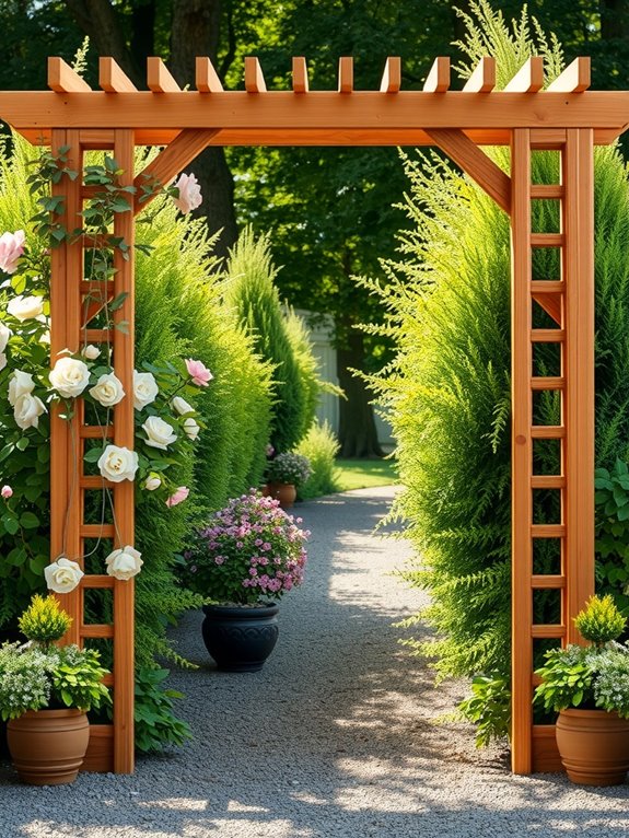 durable wooden a frame trellis