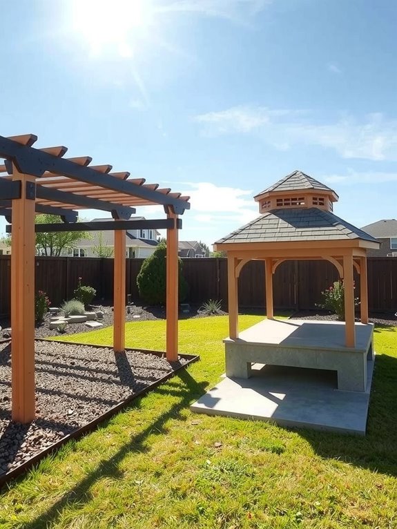 gazebos require concrete foundations pergolas flexible