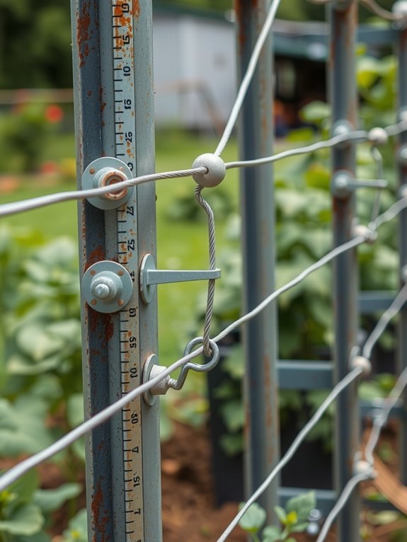high tensile wire at intervals