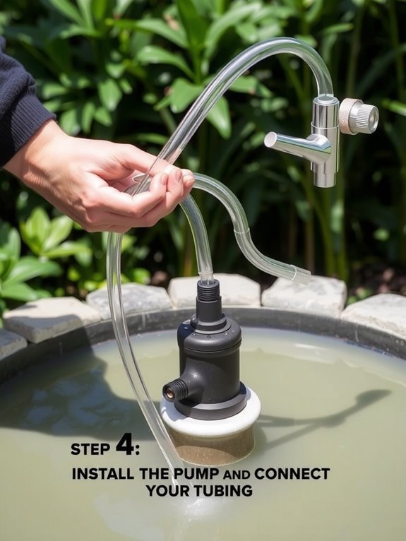 install pump route tubing precisely