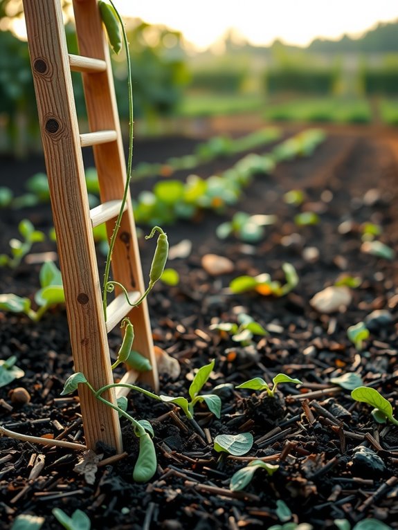 install trellis at planting site