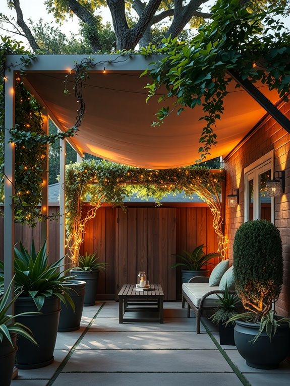 layered portable planters for privacy