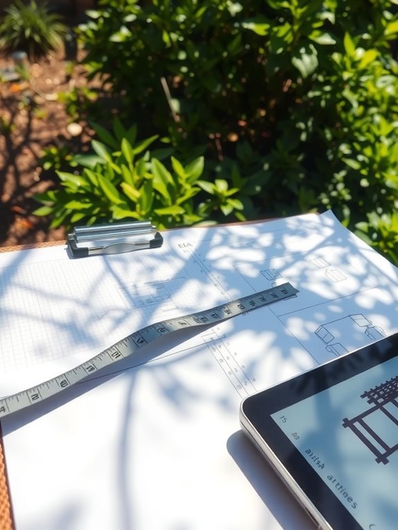 measure sketch and plan pergola