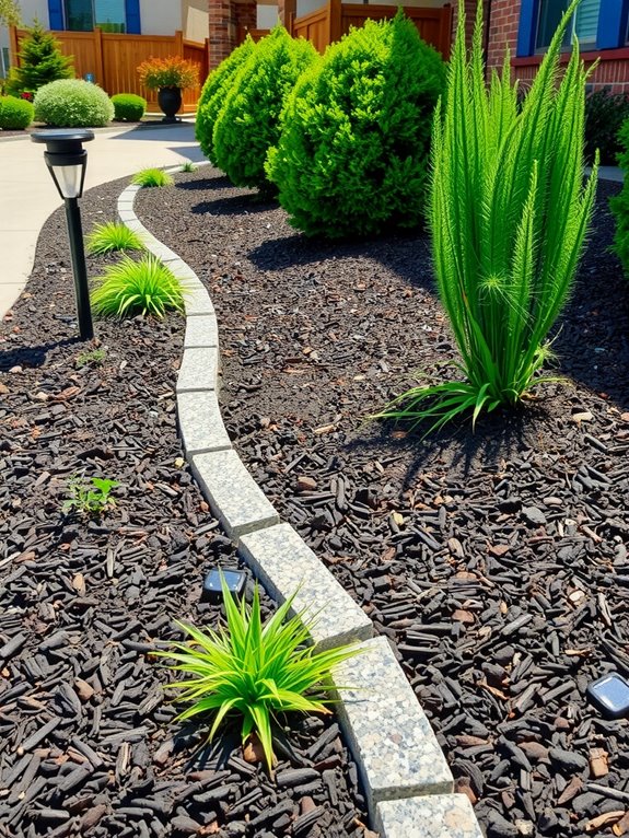 mulch borders depth maintenance