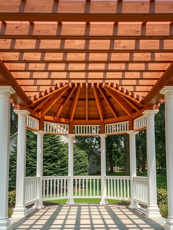 open frame pergolas solid roof gazebos