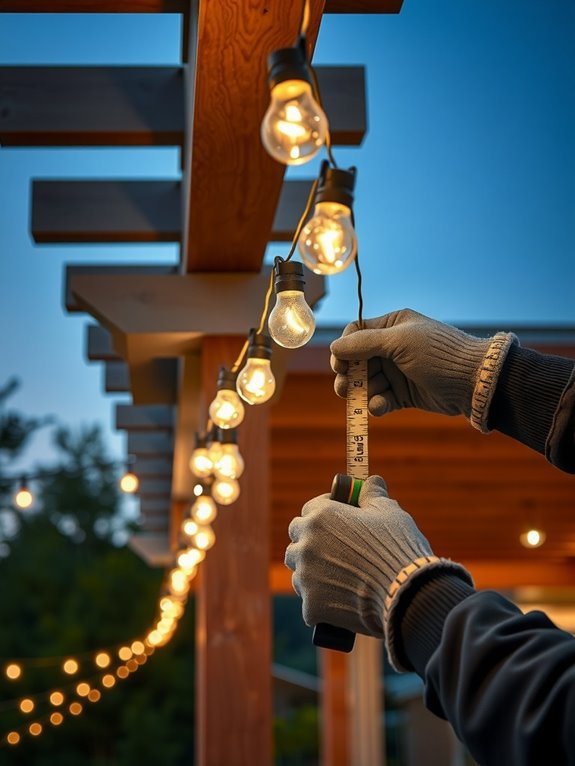 outdoor pergola lighting finalized safely