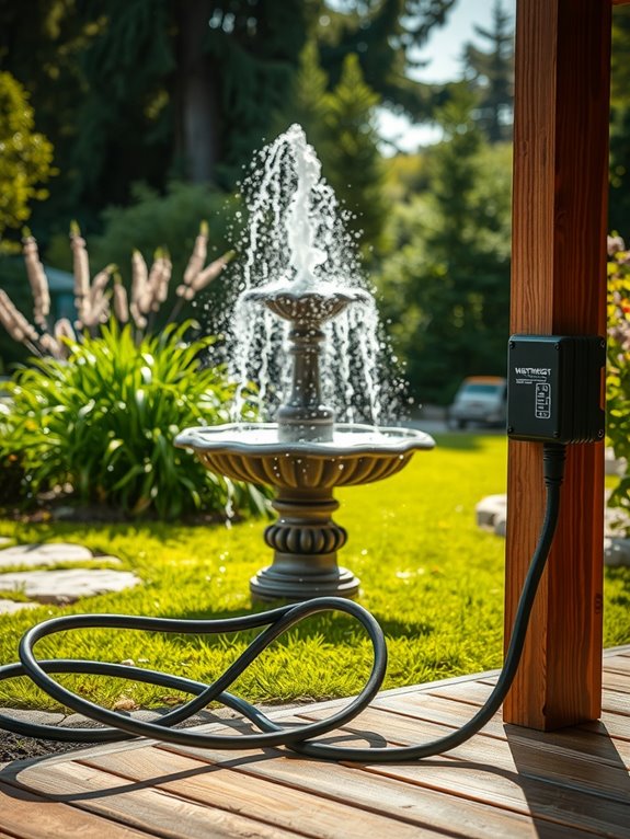 patio and lawn electrical setup
