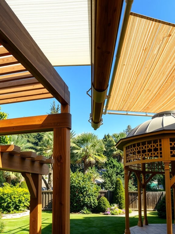 pergolas offer adjustable sun protection