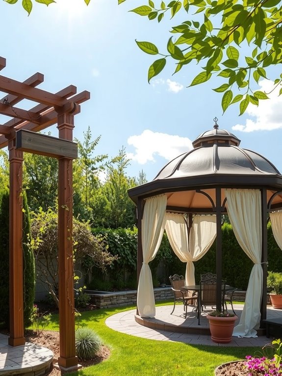 pergolas open shade flexible gazebos enclosed shelter