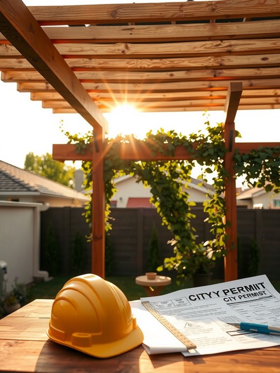 permit requirements and costs for pergolas