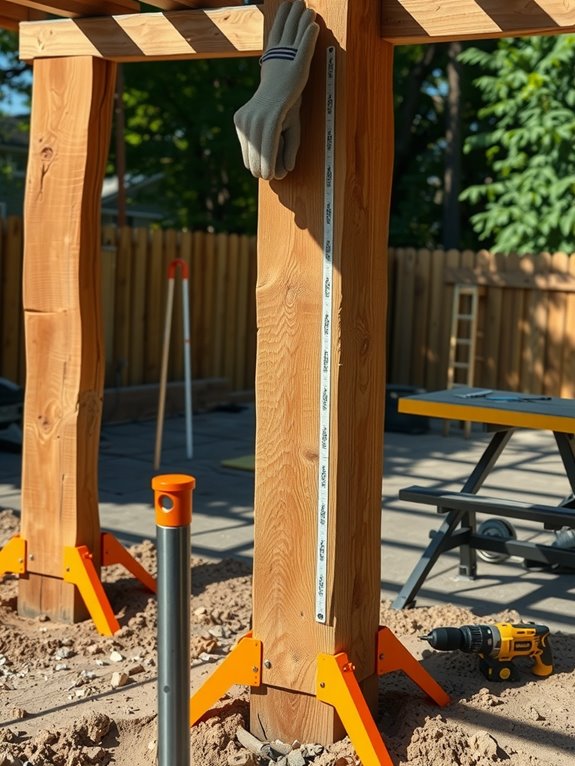 prepare ground brace posts