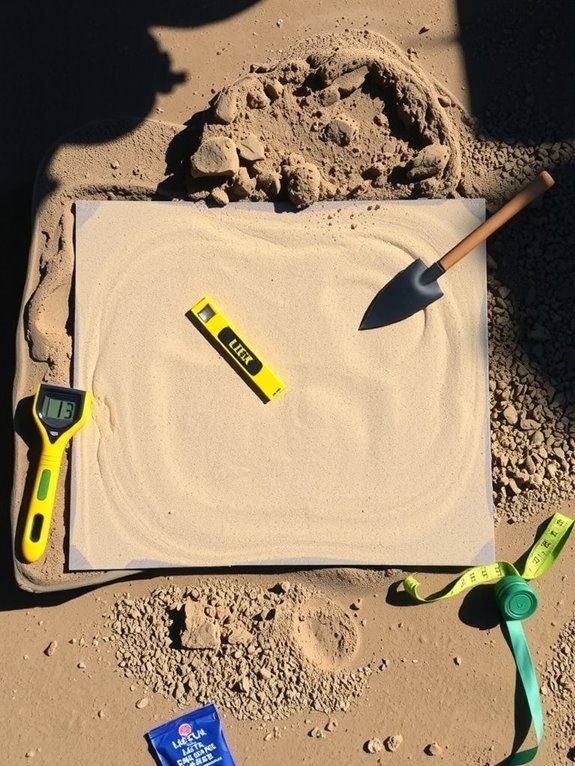 prepare level base pit drainage