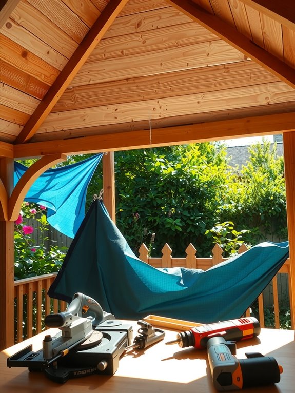 roofed cedar gazebo with moisture protection