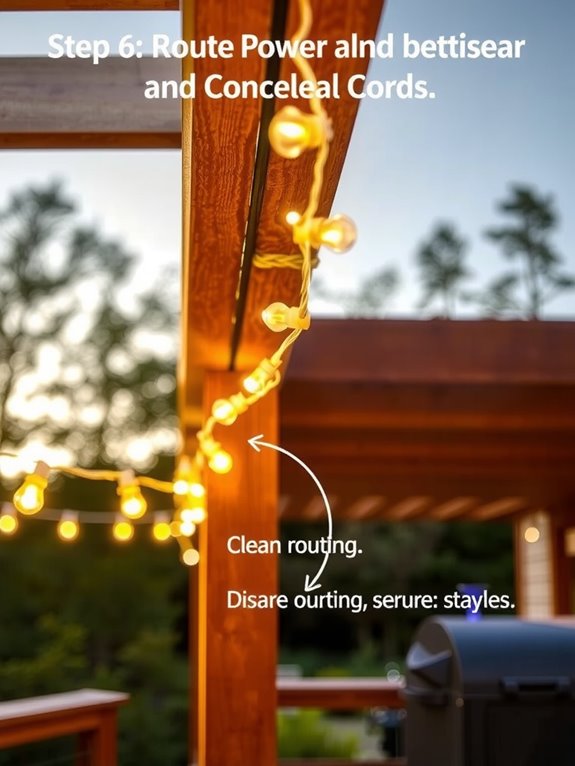 route power cords conceal with clips